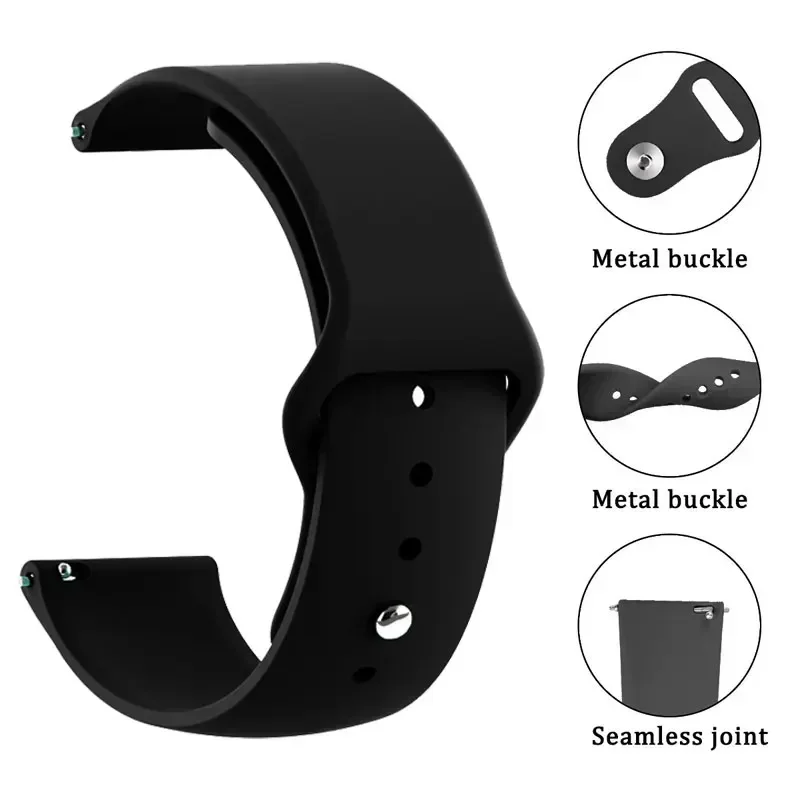 Premium Silicone Watch Band - Versatile Fitness & Lifestyle Accessory, Available in Multiple Sizes