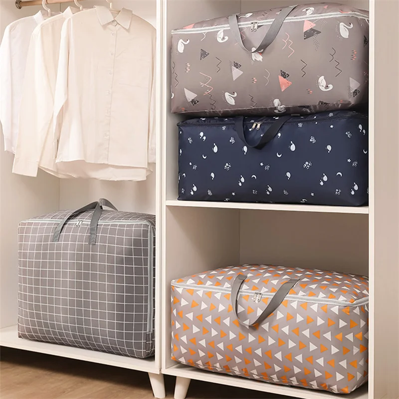

Вместительная сумка для хранения, портативный водонепроницаемый пыленепроницаемый влагостойкий органайзер для хранения одеял, одежды, шкафа под кроватью