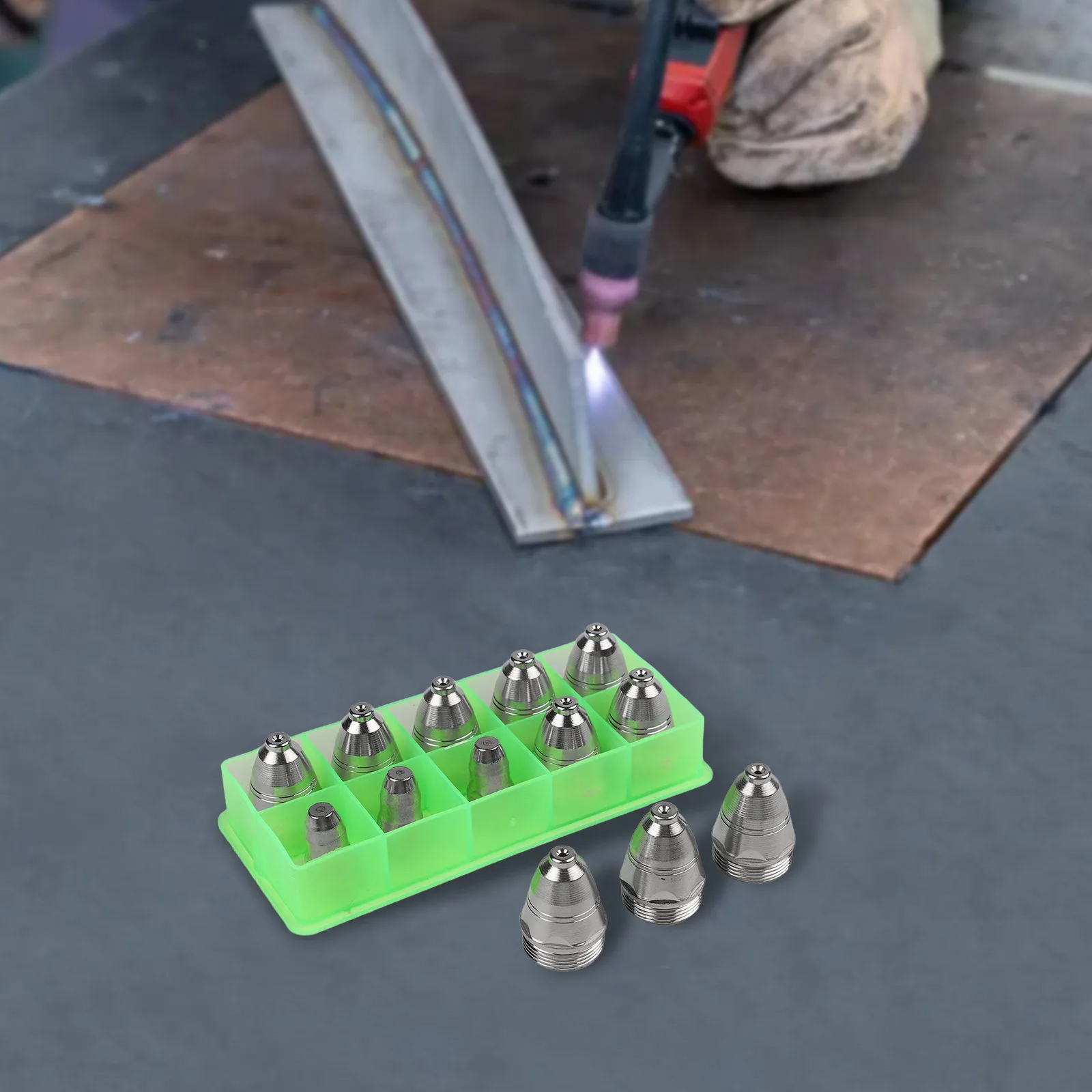 P80용 플라즈마 절단 토치 소모품 100개는 향상된 절단 성능을 위해 전극 및 노즐을 포함합니다.