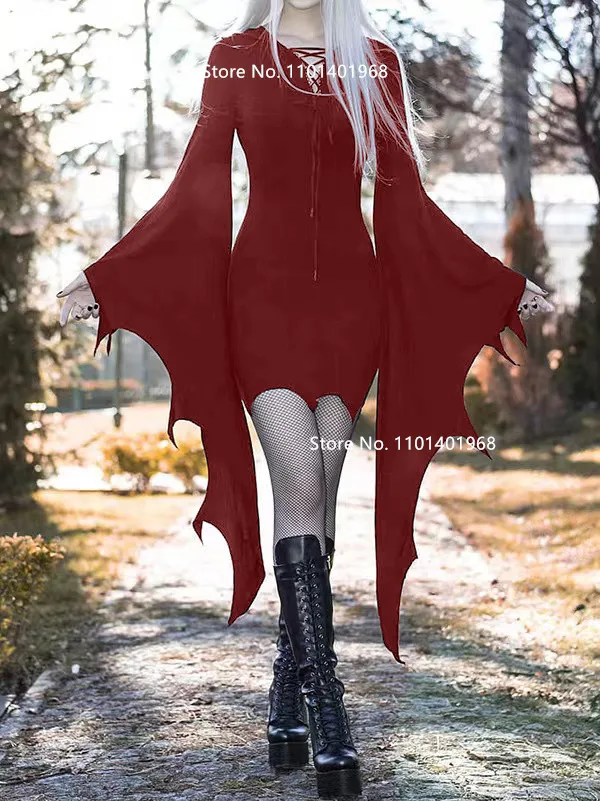 Cosplay Medieval Forest Elven Elf Pixie Costume For Women Gothic Vintage  Slim Hooded Nienna Dress Halloween Carnival Party Dress - AliExpress  200000532