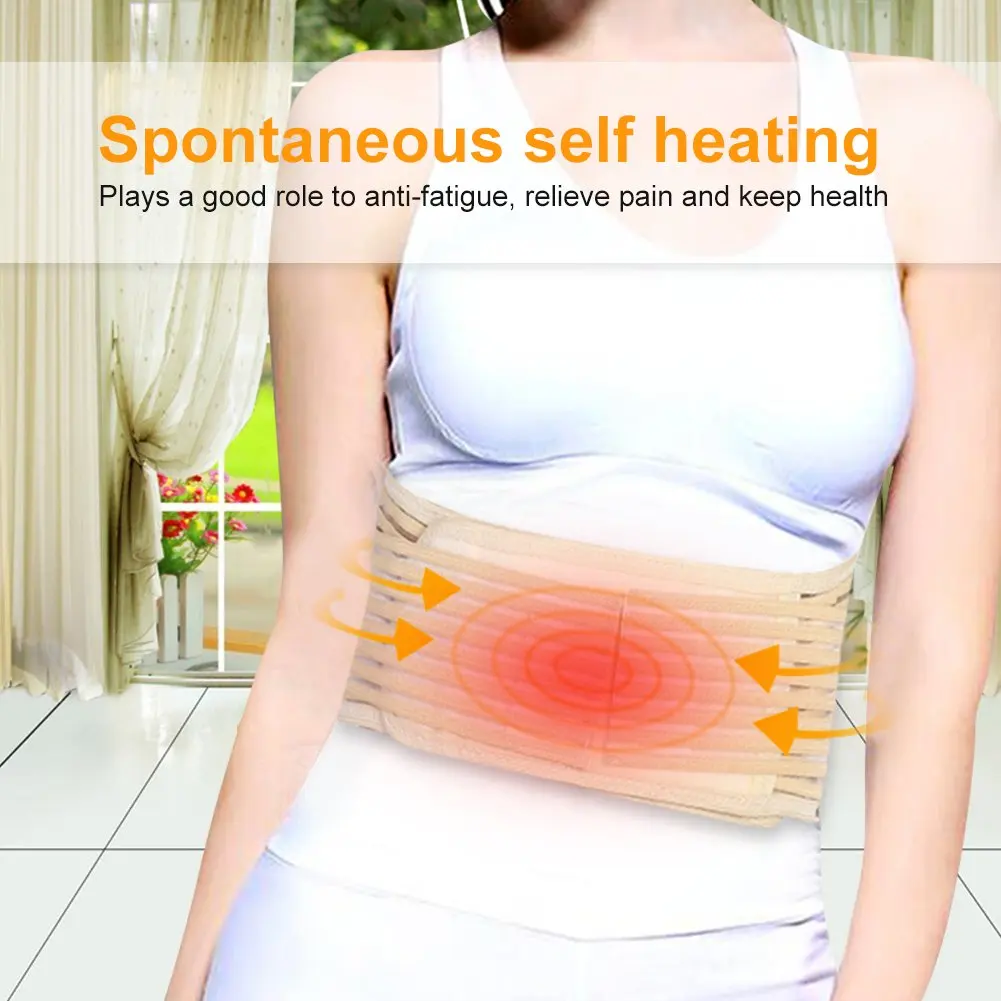 1Pcs Self-Heating Lumbar Back Support Belt, Anti Fatigue Spine Injury Prevention Back Waist Brace Belt Band Support Protector BEST SELLERS
