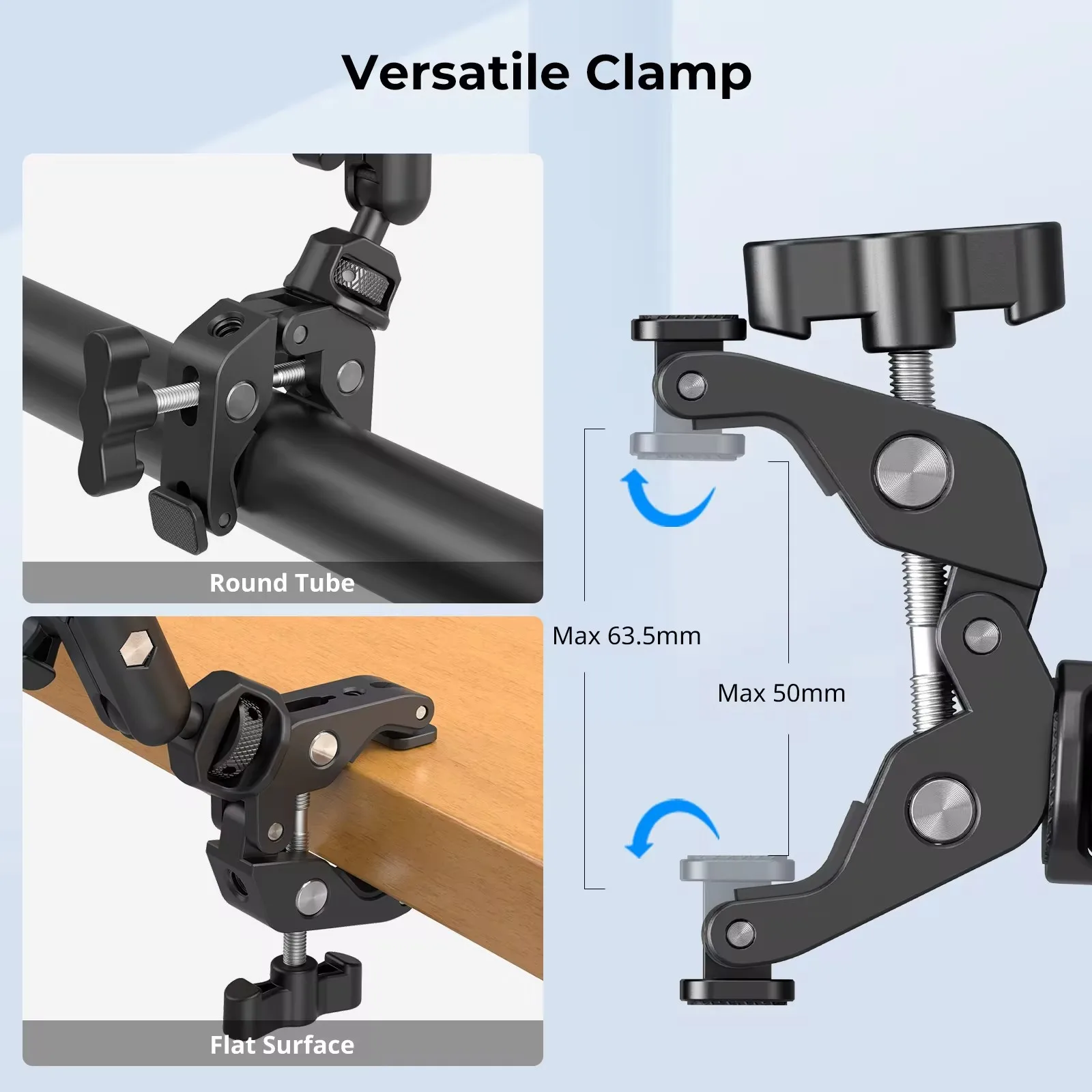 JEBUTU 22 Magic Arm met Crab Clamp Kit, 360° Flexibele Camera Desk Mount & Klem, Overhead Desk Mount, Articulerende Wrijving Boom Arm met Draad Adapter voor Webcam, Microfoon, Actiecamera - Zwart JEBUTU 22 Magic Arm met Crab Clamp Kit, 360° Flexibele Camera Desk Mount & Klem, Overhead Desk Mount, Articulerende Wrijving Boom Arm met Draad Adapter voor Webcam, Microfoon, Actiecamera - Zwart
