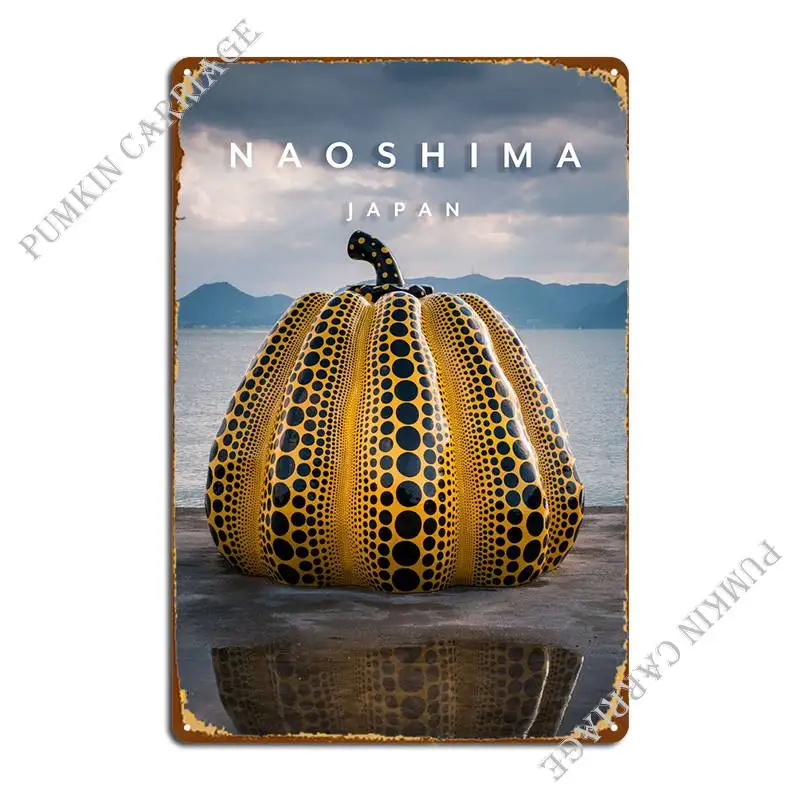 

Naoshima Pumpkin Metal Plaque Cinema Wall Cave Mural Plaques Tin Sign Poster