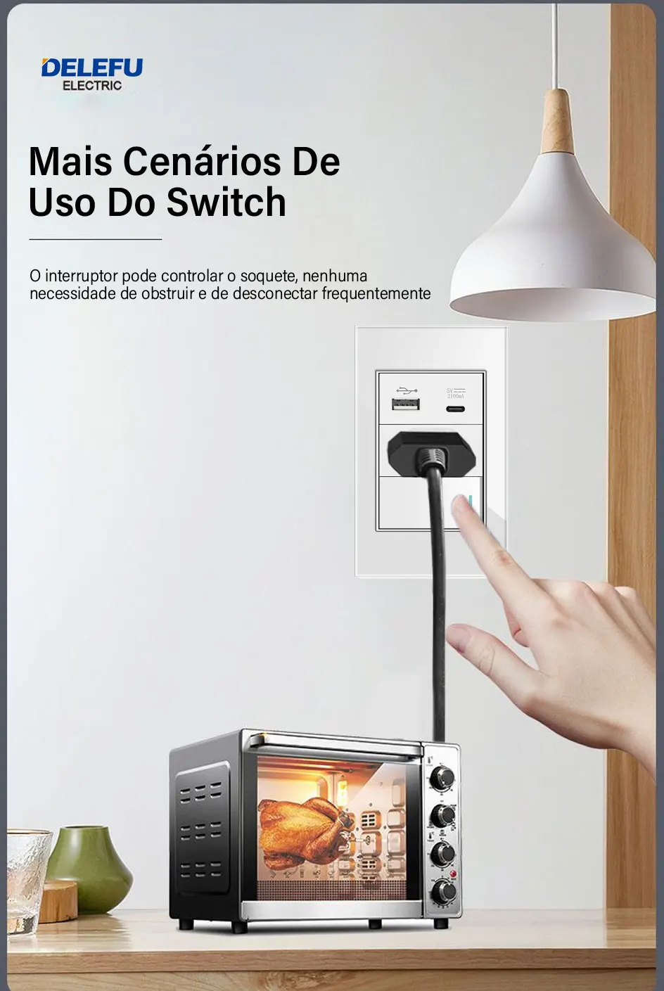 Outlet Dual Usb Tipo C Wall Socket