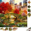 Unique Wooden Puzzles Stone Bridge Maple Tree Wood Jigsaw Puzzle Craft Irregular Family Interactive Puzzle Best Gift for Adults 1