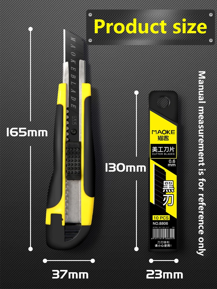 Cutter SK4 Blade Utility Knife Plastic Handle Coated Blade Cutter Safety Box Opener Tool Office Home Cutting Tools - 4