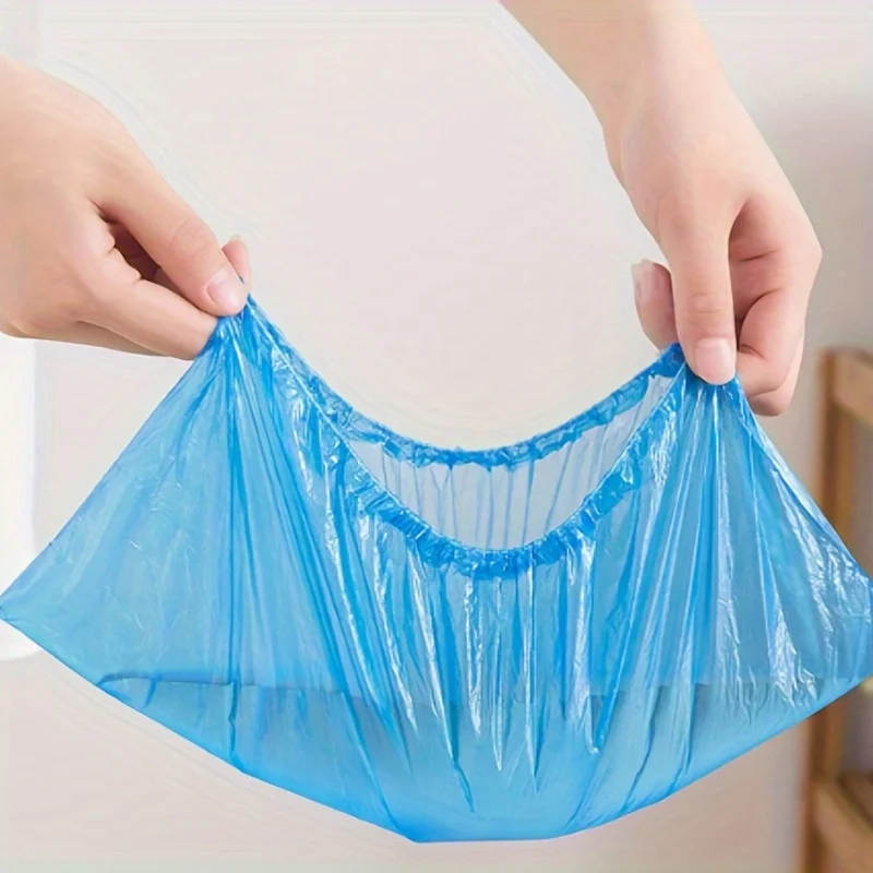 50PCS Disposable Household Plastic Shoe Cover, Anti Slip and Wear-resistant Shoe Cover, Suitable for Home, Travel and Workplace
