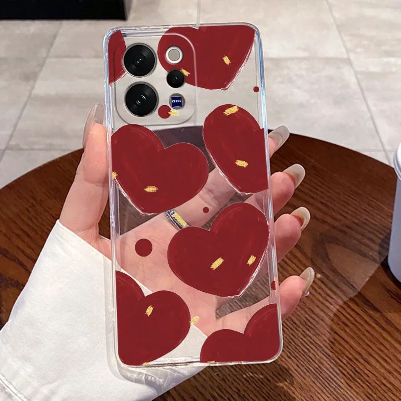 Aesthetic Lovely Cartoon Silicone Phone Case - Transparent Soft Back Cover