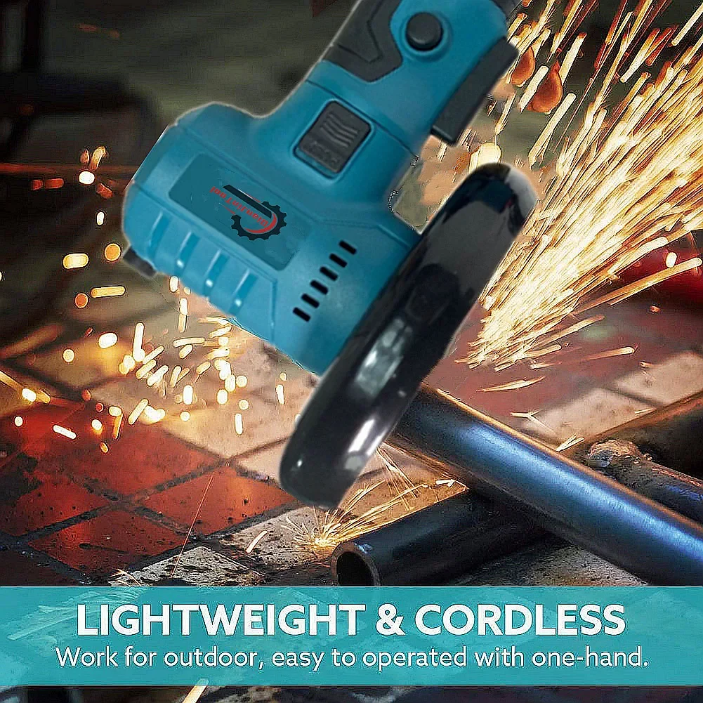 Brushless Mini Angle Grinder 100mm Polishing Cutting Machine Rotatable Cordless Woodworking Grinder Fit For 18V Makita Battery 6