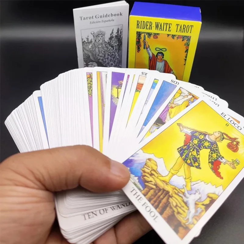 Espa&ntilde;ol Rider Tarot Cards in Spanish Version Board Game Divination Deck for Beginners with Guide Book Oracle Cards Guidebook card games board games tarot cards