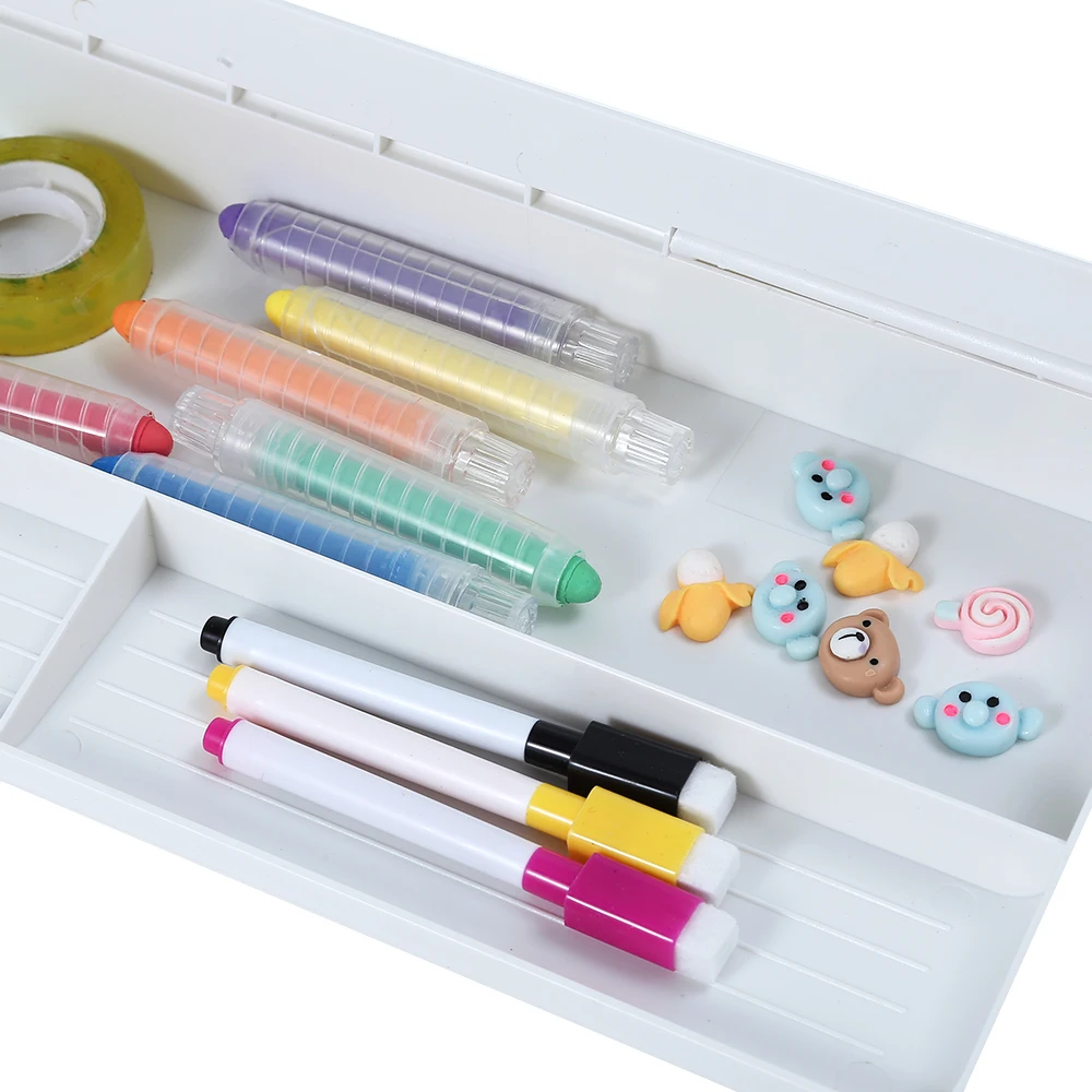 Desk Drawer Glass Whiteboard Dry Erase White Board Storage Pad Stand with Drawer Desk Organizers Home Office Accessories Gadgets