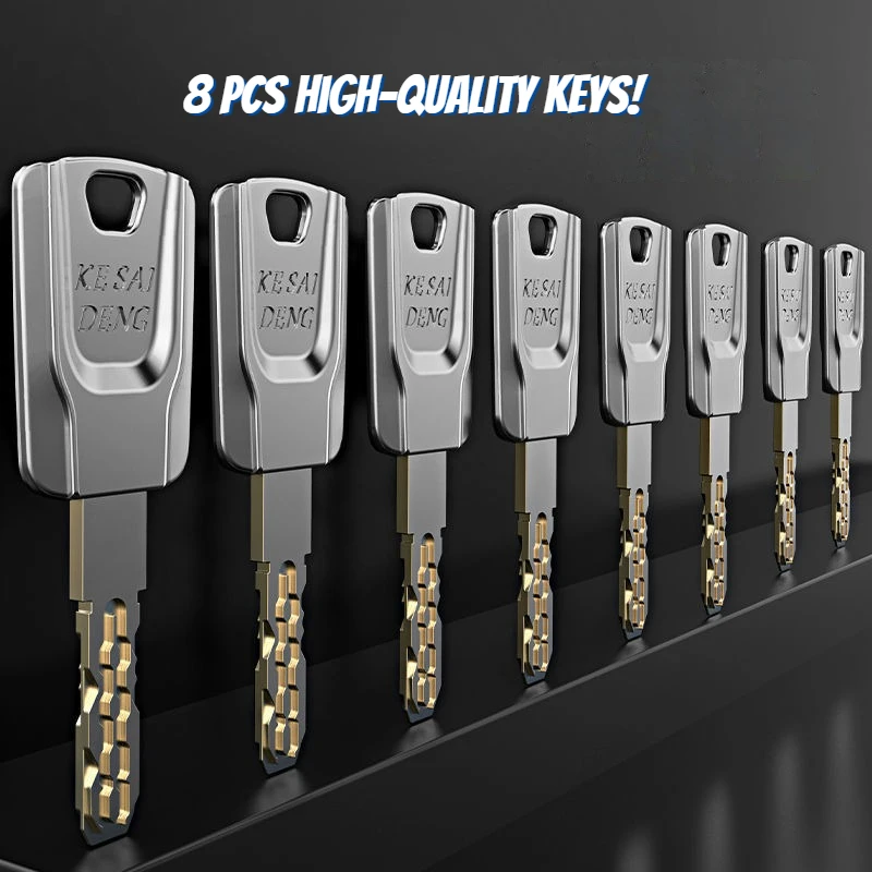 European Standard Cylinder Super C-level Anti-theft Door All Copper Lock Core door lock cylinder door lock accessories Household All Metal 8pcs Master Keys