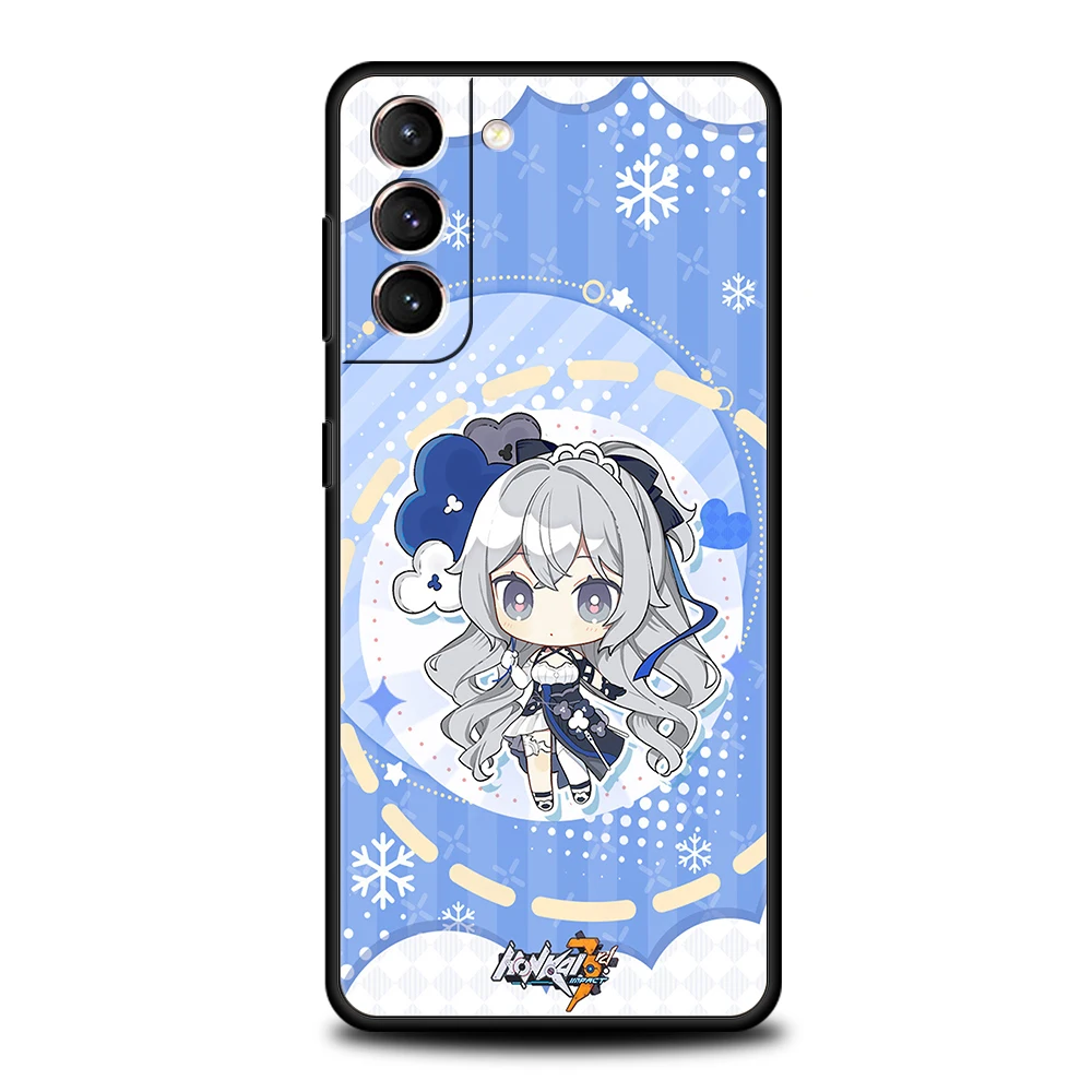 Adorable Honkai Impact 3rd Game-Themed Soft Black Phone Case