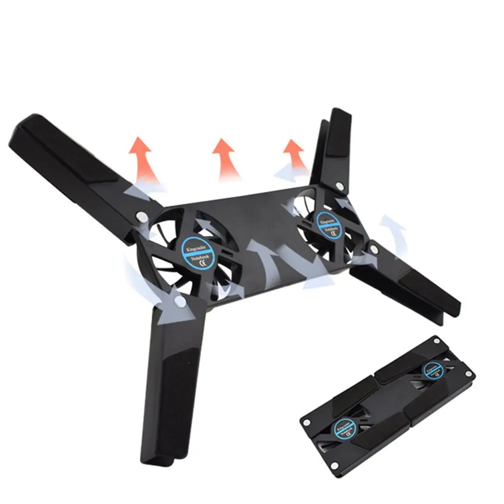 

Foldable Laptop Cooler Portable Usb Interface Cooling Pad 2 Fans Cooler Computer Fan Stand Computer Peripherals