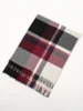 2024 New Red Plaid Cashmere Scarf Shawl Woman Winter Scarf Joyful Pashmina Neckscarf Keep Warm Blanket Soft Thick Head Scarf 5