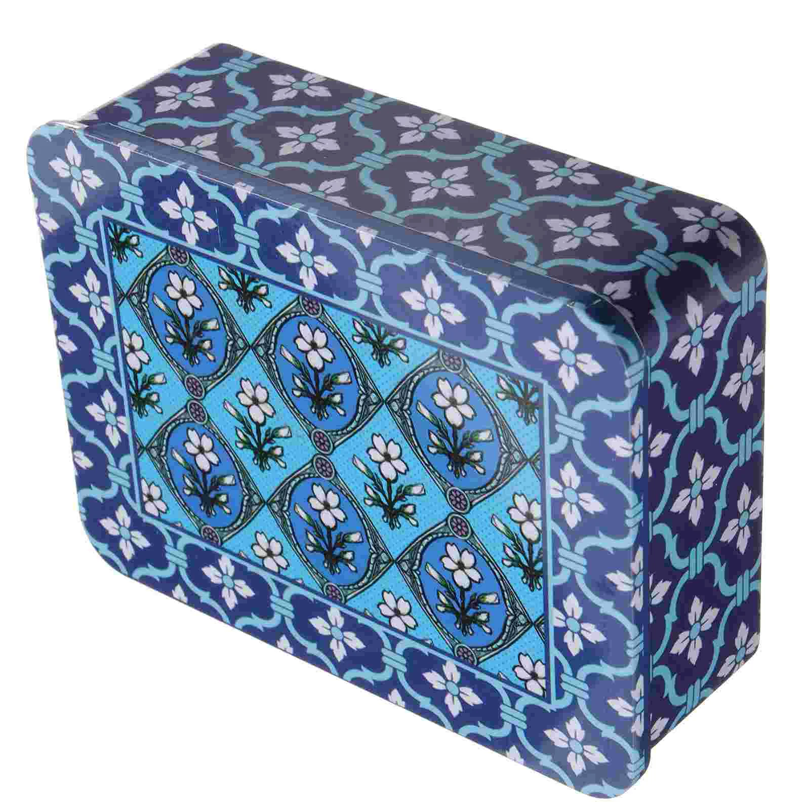 

Metal Tinplate Empty Box Tinplate Storage Box Metal Hinged Tin Box Jewelry Storage Case Lid Rectangular Empty Tins Box Mini