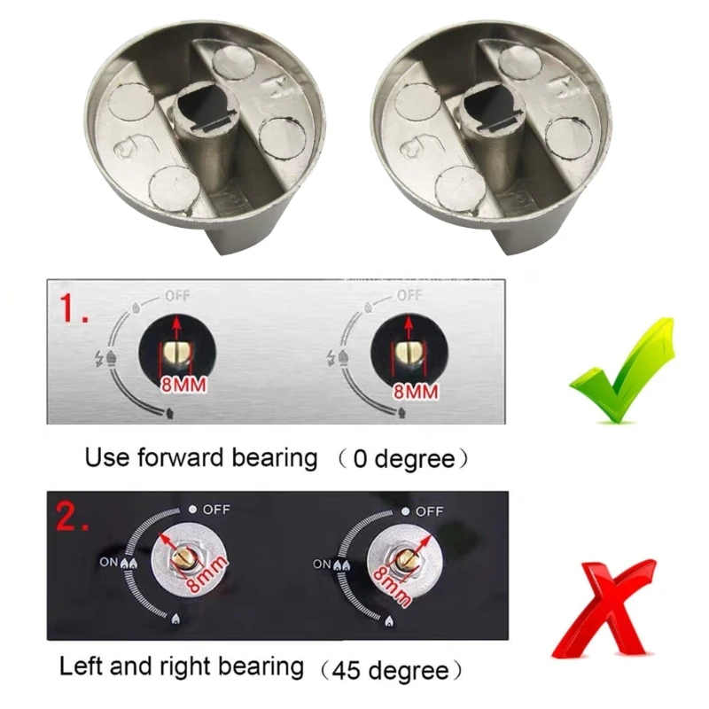 Gas Stove Control Knob Adaptors Oven Rotary Switches Burners Replacement 4Pcs