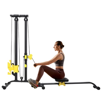 Unisex Station for Home Gym Multifunctional Equipmentfor Full Body Workout Fitness Rack Modes/Height Adjustable W/Backrest 1