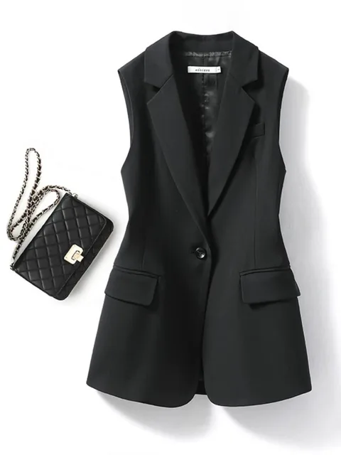 Women’s Lapel Collar Vest Coat 1