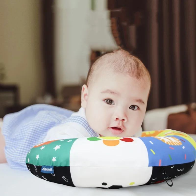Baby Black And White Tummy Time Pillow Toy Newborn Head Up Training Pillow High Contrast Double-Sided Sensory Lying Pillow 3