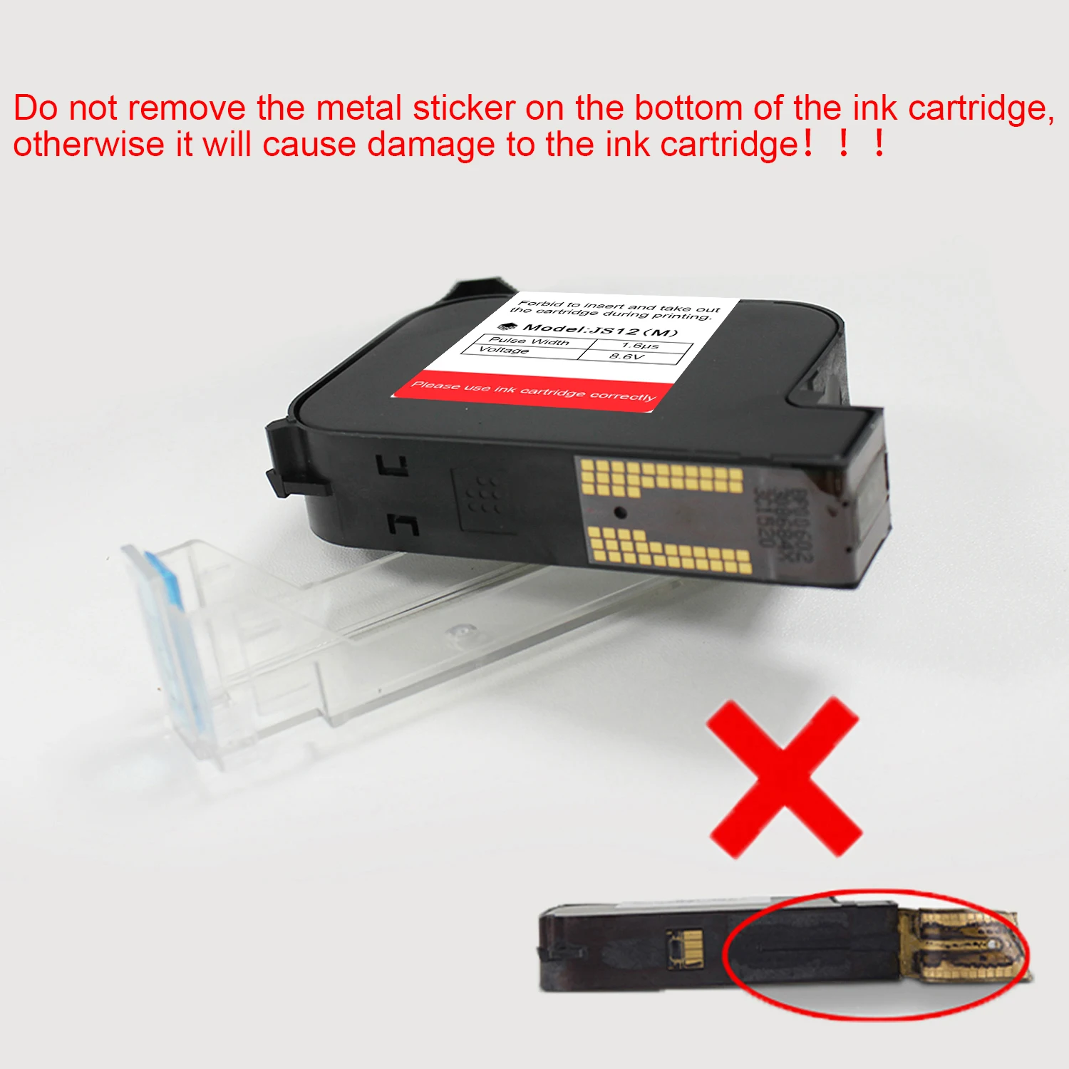 JS12 12.7mm Handheld Printer Ink Cartridge 1-5PCS Fast Dry Eco Solvent 600DPI Th