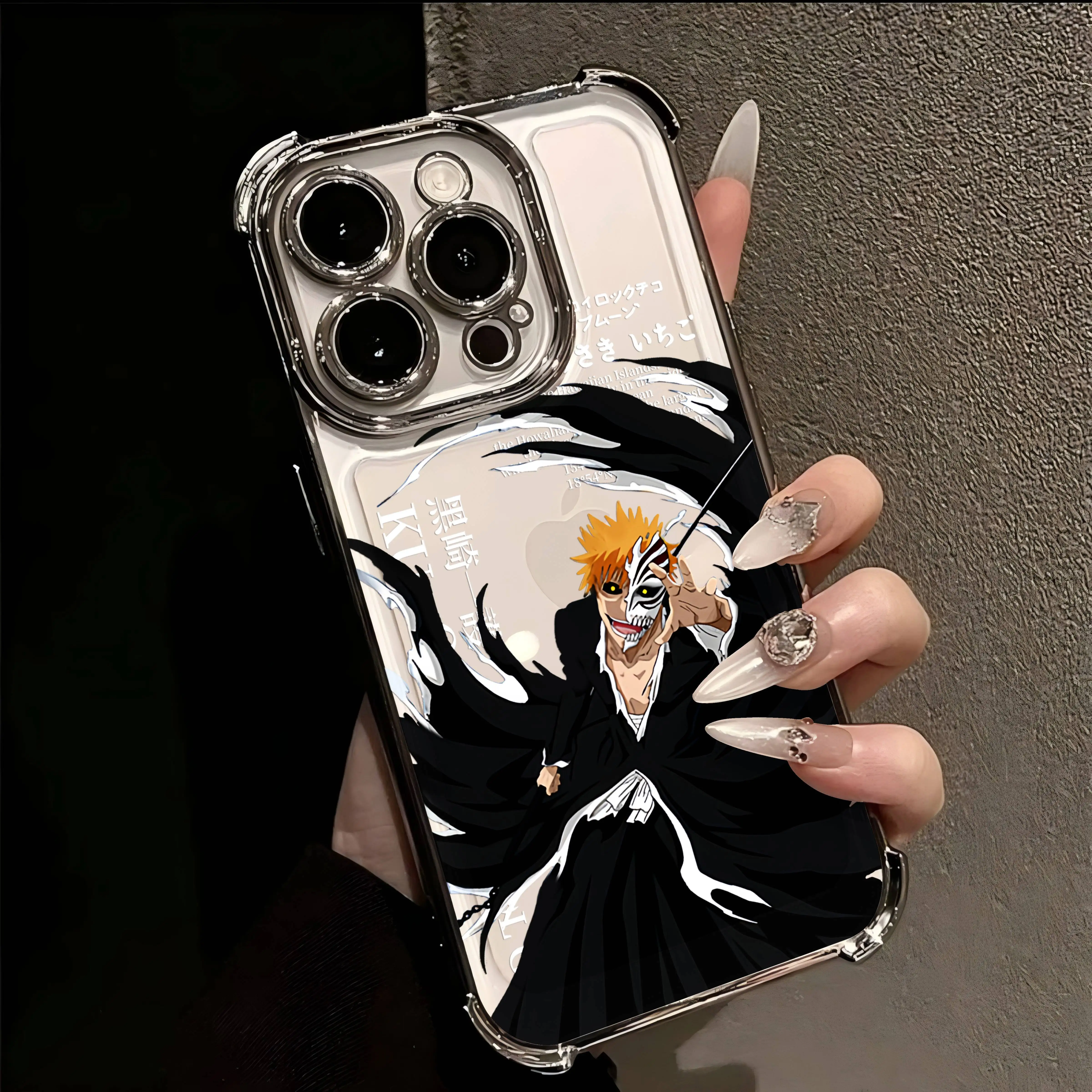 Sleek Anti-Fall Anime-Inspired Plating Phone Case