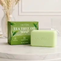 Barre de savon à l'huile d'arbre à thé 100G pour hommes et femmes, nettoyage en profondeur, apaisant pour la peau sèche, soins contre les odeurs corporelles, exfolie et raffermit les soins de la peau 2