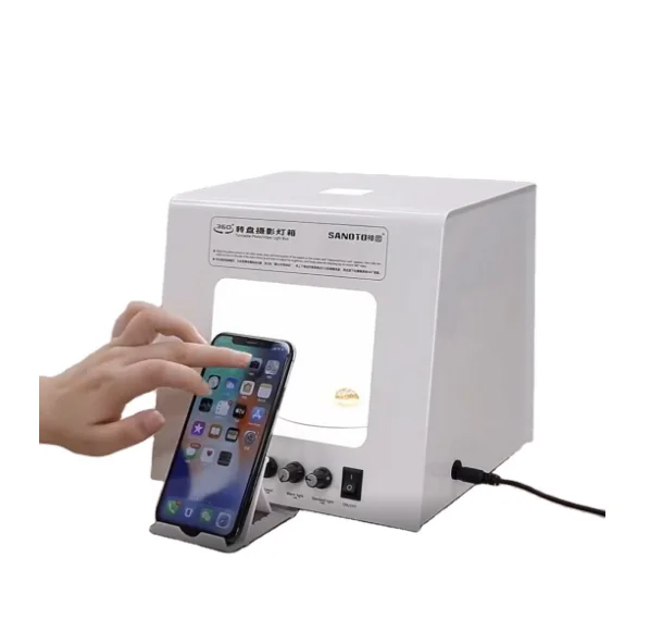 

Hot sales mini portable studio video light box portable sanoto TB30 photography turntable photo video light box for 3D scanning