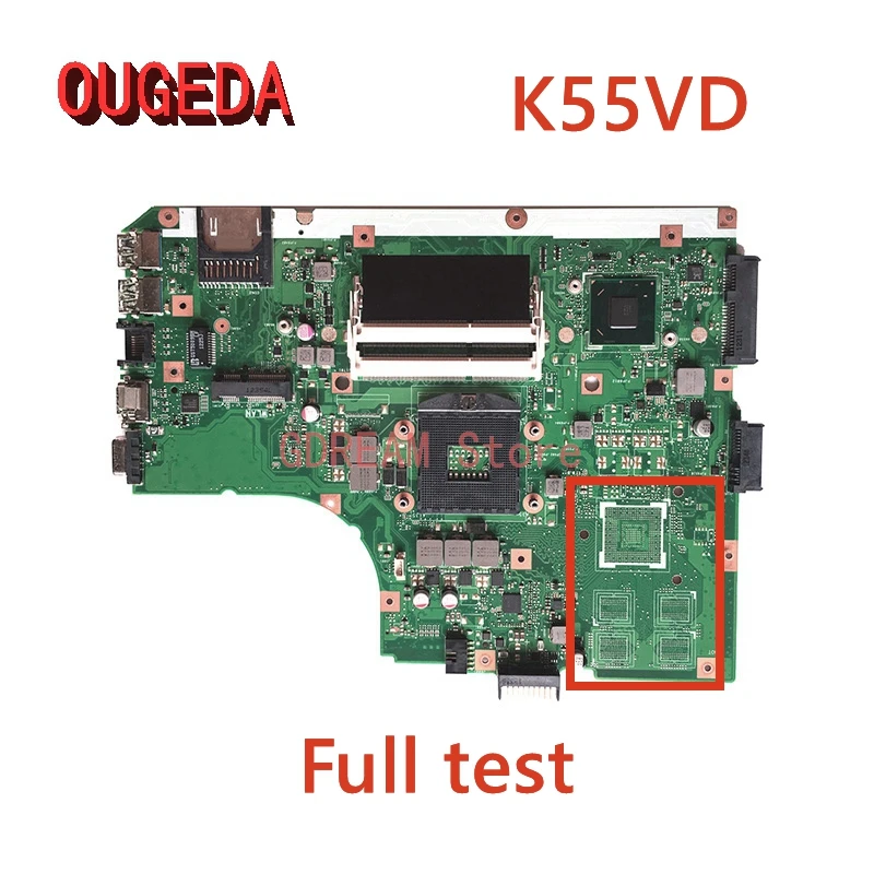 OUGEDA REV3.0 60N89MB1300B02 Laptop Motherboard For Asus K55VD PC