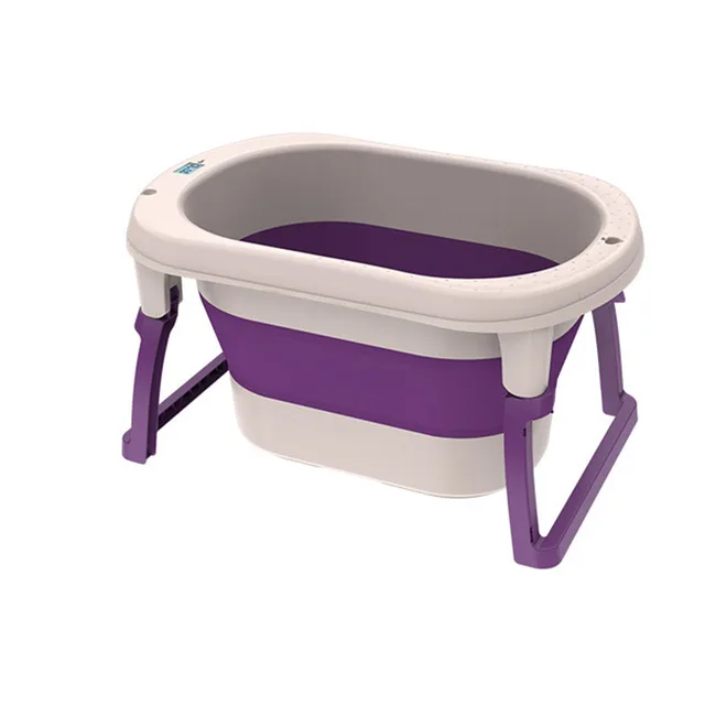 Családi Baba Összecsukható Fürdőkád Pedikűr Gyógyfürdő Úszó Műanyag Hordozó Samponos Banhomobile Medence Hy50Bt - Image 4
