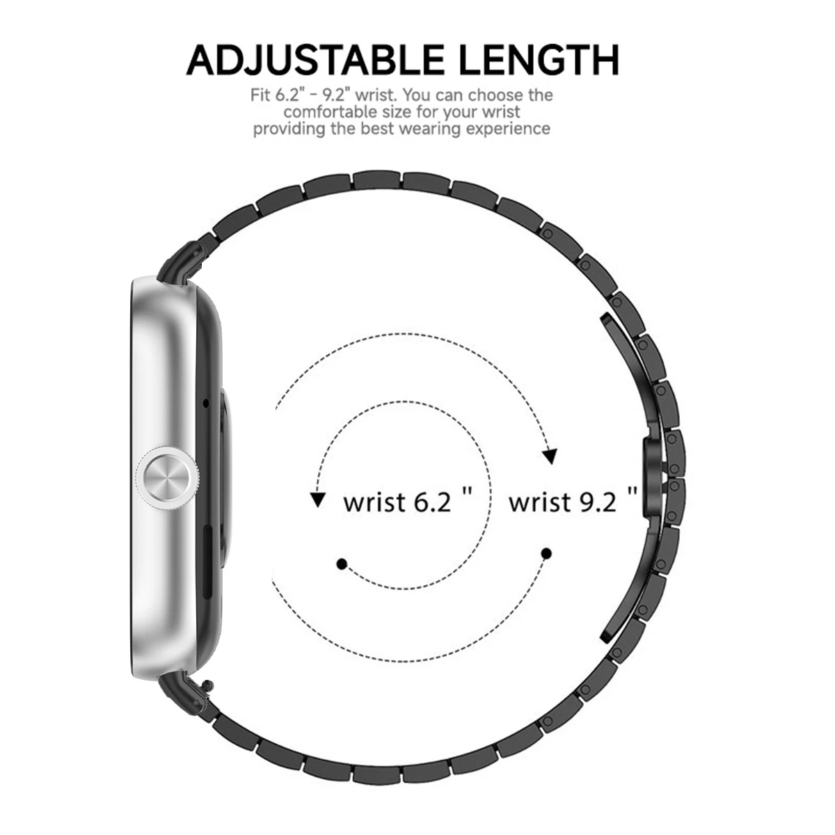 Stainless Steel Metal Bracelet Watchband - Premium Replaceable Business Strap