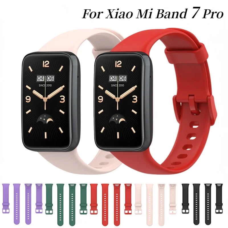 

Siliocne Strap For Xiaomi Mi Band 7 Pro SmartWatch Soft Replaceable Bracelet Wristband Belt For Mi Band 7 Pro Correa Accessories