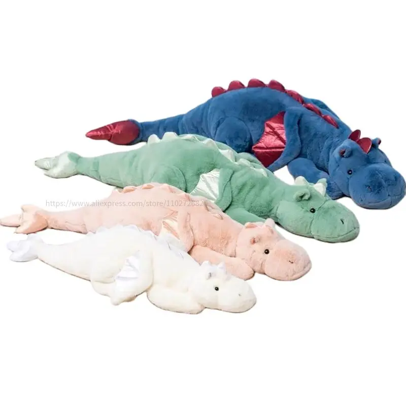 90/110cm Cartoon Giant Flying Dragon Plush Snow Dragon Plush Dinosaur Pterosaur Plushie Toy Soft Stuffed Animal Doll Kid Gift