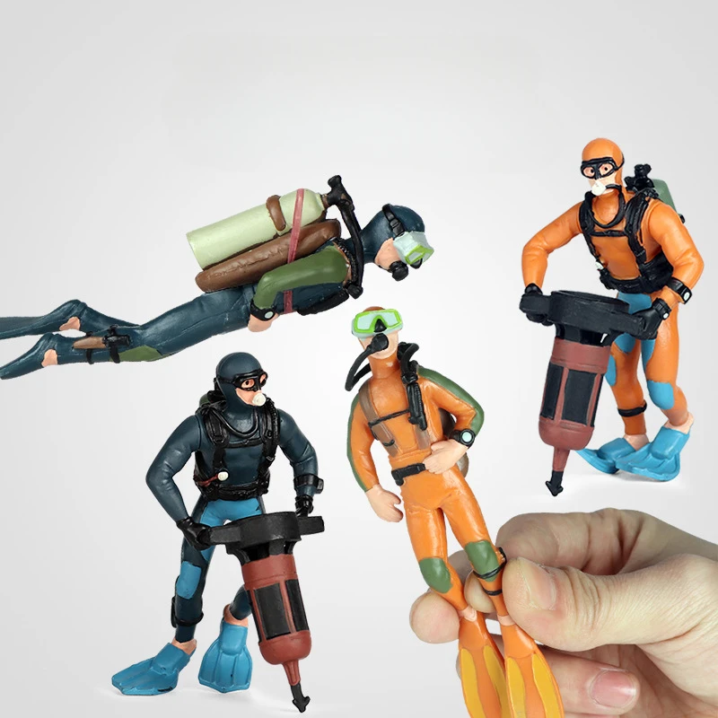 Fish Tank Floating Stone Diver Floating Frogman Aquarium Simulation E Ocean Decoration Ornament