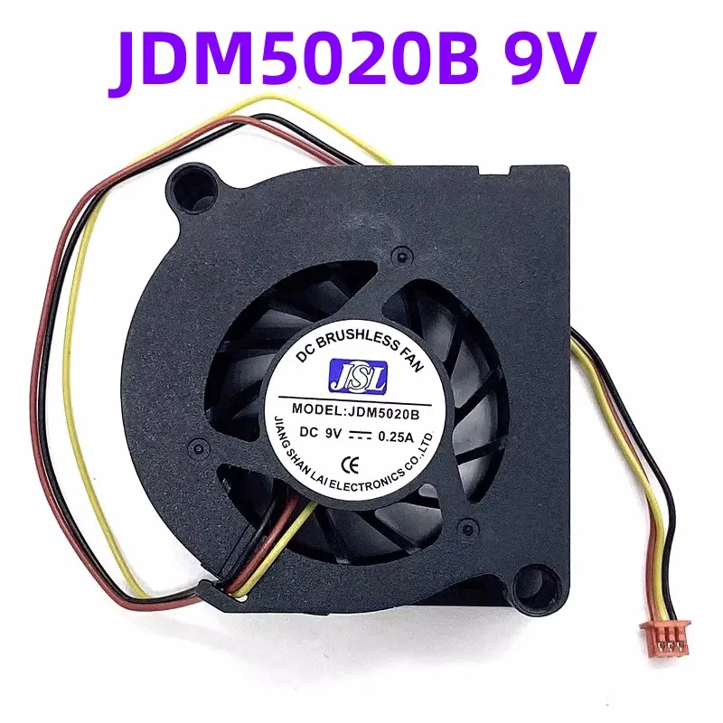 

JDM5020B 9V 0.25A 4700RPM 50 * 50 * 20MM small turbine large mouth blower JDM5020B three wire projector fan 5CM