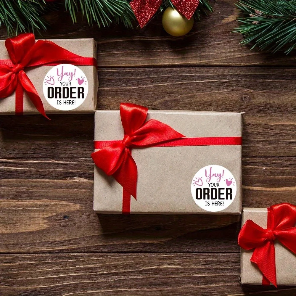 120pcs 'Your Order is Here' 1.5-Inch Thank You & Packaging Stickers