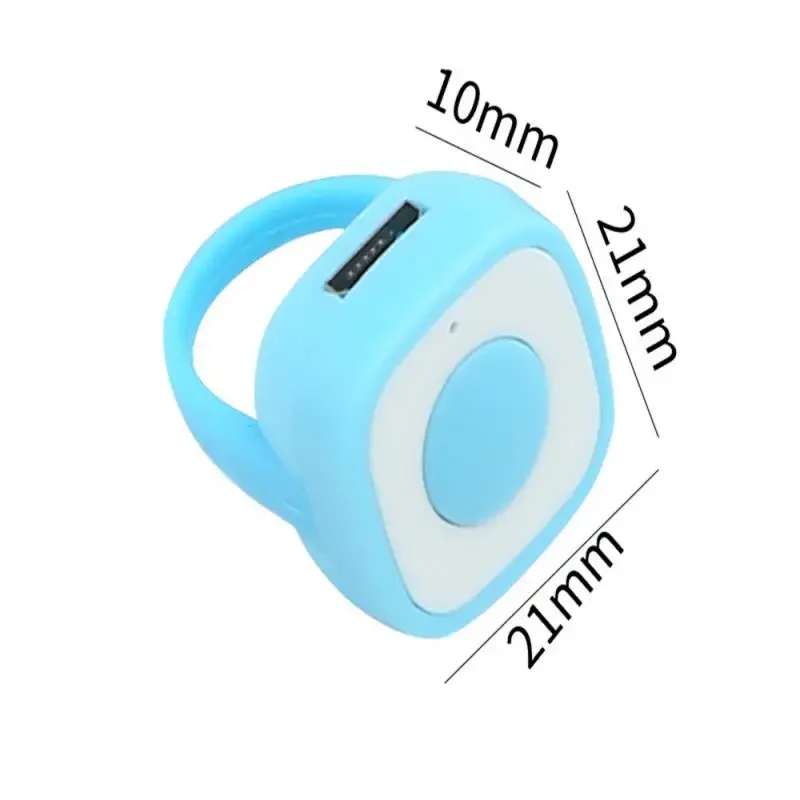 Rechargeable Wireless Shutter Release Button Mini Fingertip Ring Remote Control Phone Selfie Controller Self-Timer