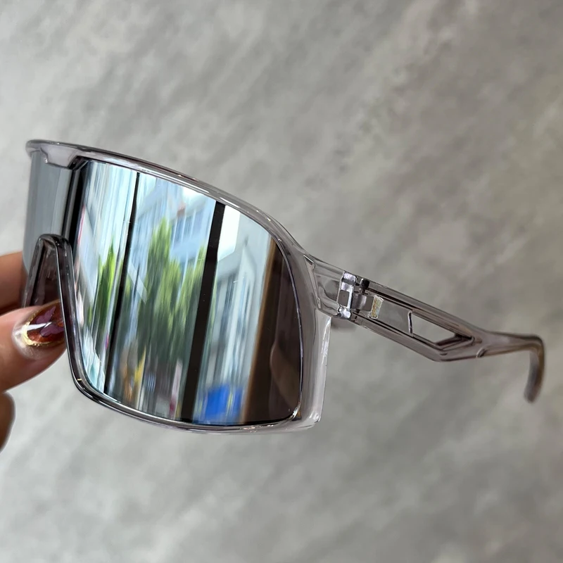 Unisex Oversized Mirror Sports Sunglasses with UV Protection