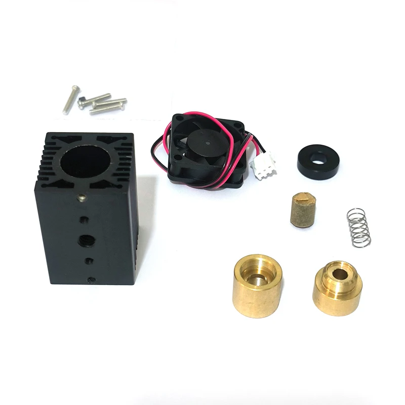 Laser Module 9mm TO5 Laser Diode Housing Case with 405nm 450nm Blue Glass Collimating Lens and Fan Cooling