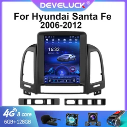 2 jogador de vídeo estereofônico dos multimédios do rádio do carro do andróide 10 do ruído para o autoradio da navegação de gps 2din de hyundai santa fe 2 2006 2012