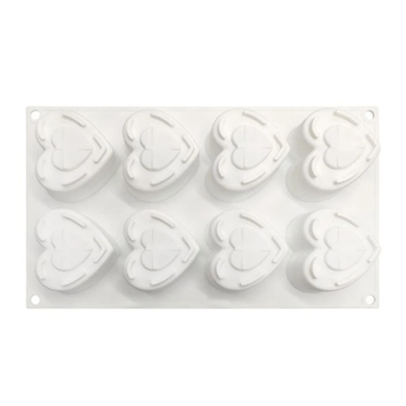 

6 Cavities Silicone Moulds Cake Molds Baking Fondant Mould Heart Music Box