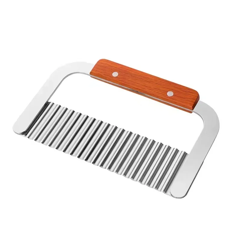 Potato Cutter Chip French Fry Maker Stainless Steel Wavy Knife French Fries Chopper Knife Chopper French Fry Kitchen Tools