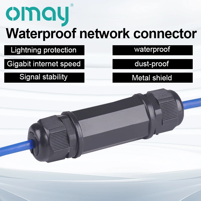 Ethernet Network Cable RJ45 waterproof Connector IP67 Ethernet Network Cable Connector Double Head Adapter Coupler Extension For Cat5 6 7 8P8C