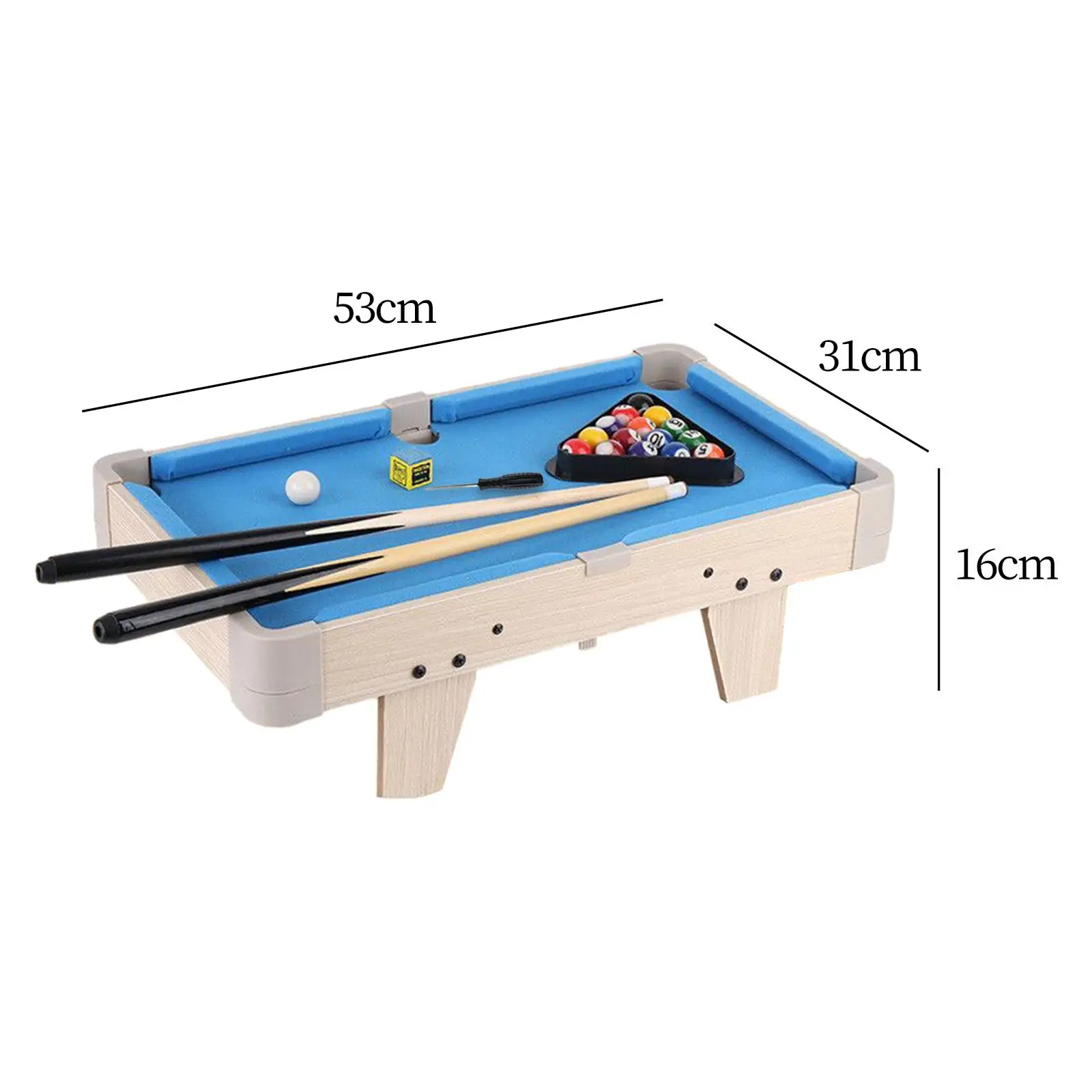 Mini Pool Table Set Parent Child Interaction Home Office Portable Chalk,