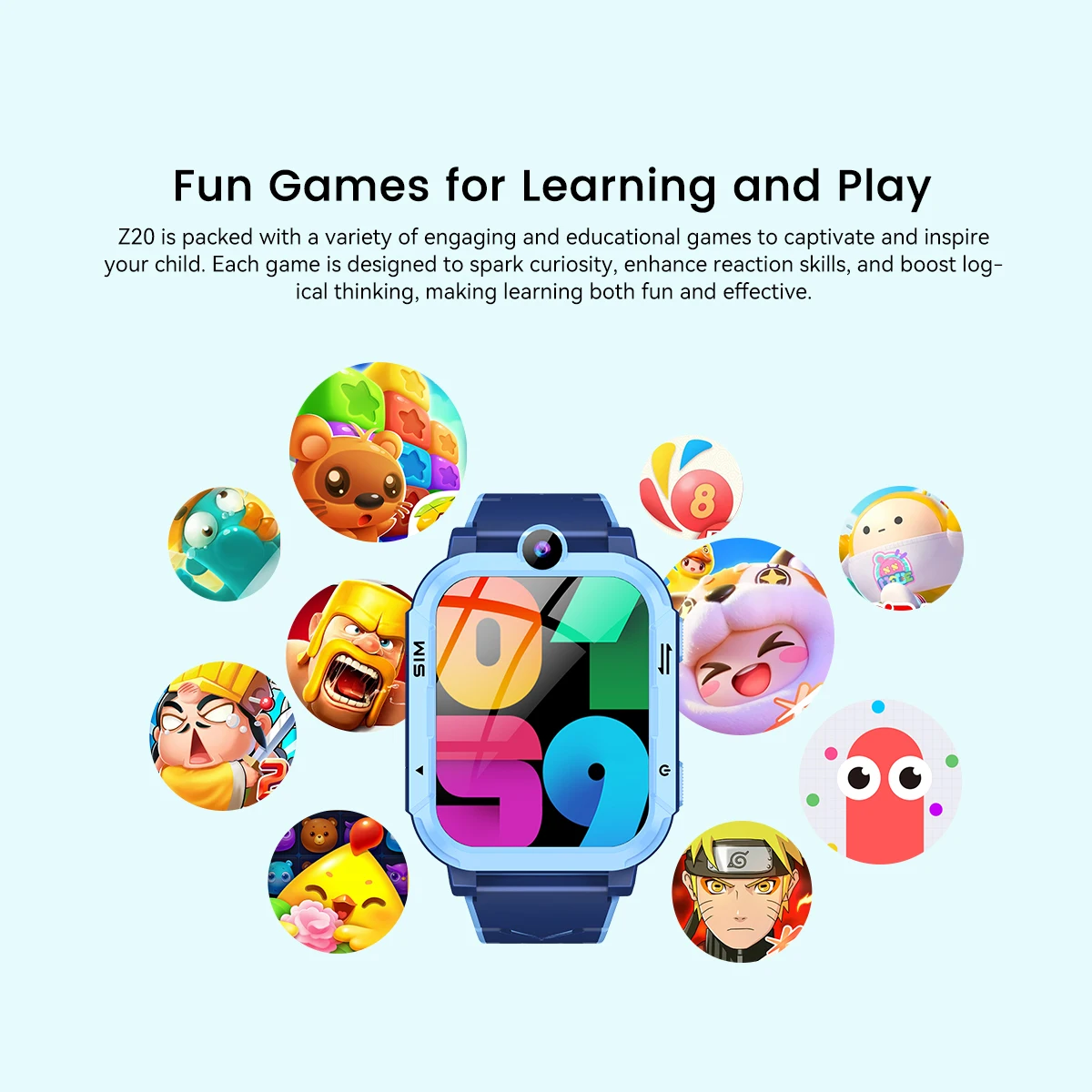 OSCAL Blackview Z20 Kids Smart Watch , GPS WIFI Video Call Child Smartwatch , Monitor Tracker Location IP67 4G Watch , 800 mAh