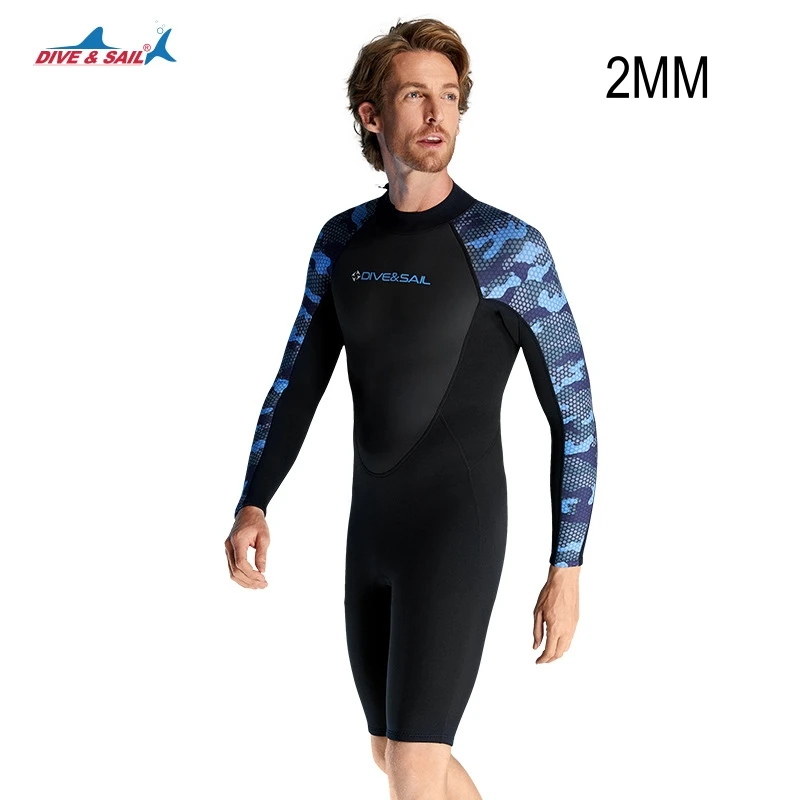 

2MM Men Scuba Keep Warm Snorkeling Kayaking Drifting Surfing Diving Suit Neoprene Long Sleeve Spearfishing Swim Hunting WetSuit