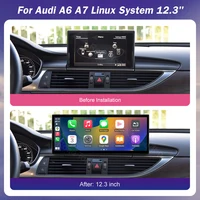 Autoradio multimédia stéréo pour Audi A6 C6 C7 A7 2011-2018 sans fil CarPlay GPS Navi lecteur Radio Bluetooth 12.3 "écran tactile 4