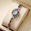 Luxury Rhinestone Women Watches Fashion Bracelet Band Ladies Quartz Watch Reloj Mujer Girls Clock Gift（Without Box） 2