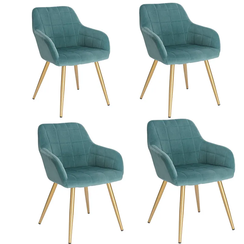 Chaises de salon pliantes roses, meubles de salle à manger nordiques,  velours métallique doré, luxe, MQ50KT - AliExpress