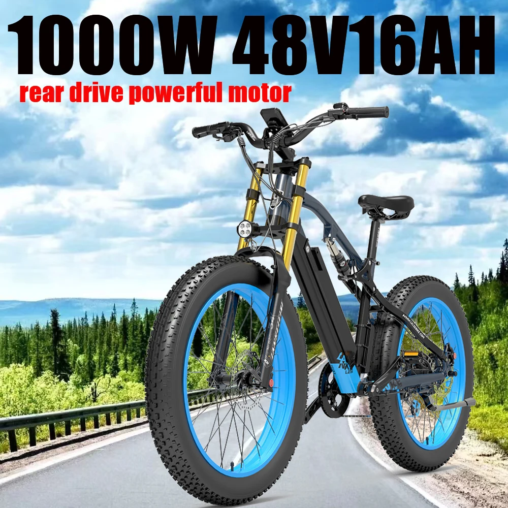 

Электрический велосипед RV700 500 Вт-1000 Вт Мотор 48 в 16 Ач литиевая батарея 40 км/ч Электрический велосипед для взрослых 26-дюймовые зимние шины для снега электровелосипед